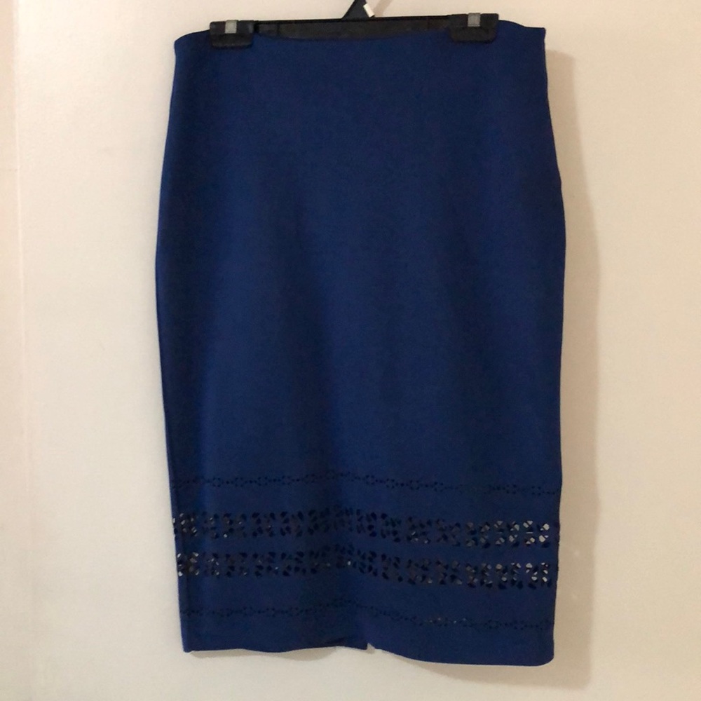 Laser cut pencil skirt